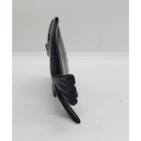 Vintage Hand Carved Wood Fish Figurine Sculpture Home Decor Folk Art Angel - Picture 5 of 9